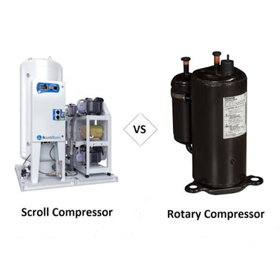 Scroll versus roterende compressor in HVAC