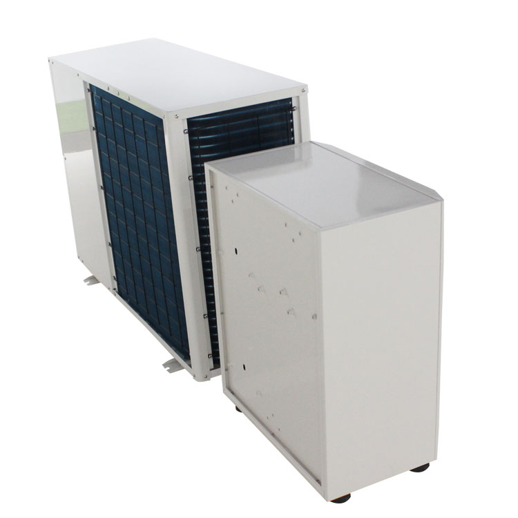 9.6 kw EVI dc inverter gestuurde luchtwarmtepomp waterverwarmer / huisverwarming / koeling, met binnenunit